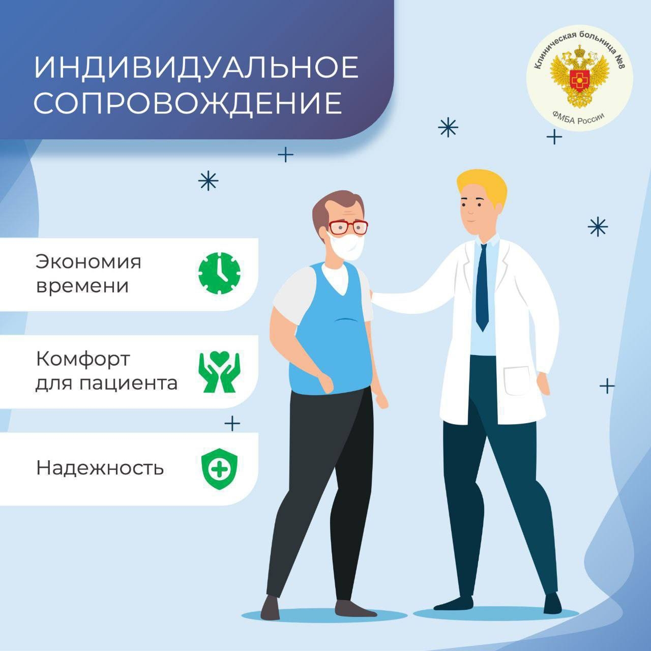 Индивидуальное сопровождение пациентов в Клинической больнице №8