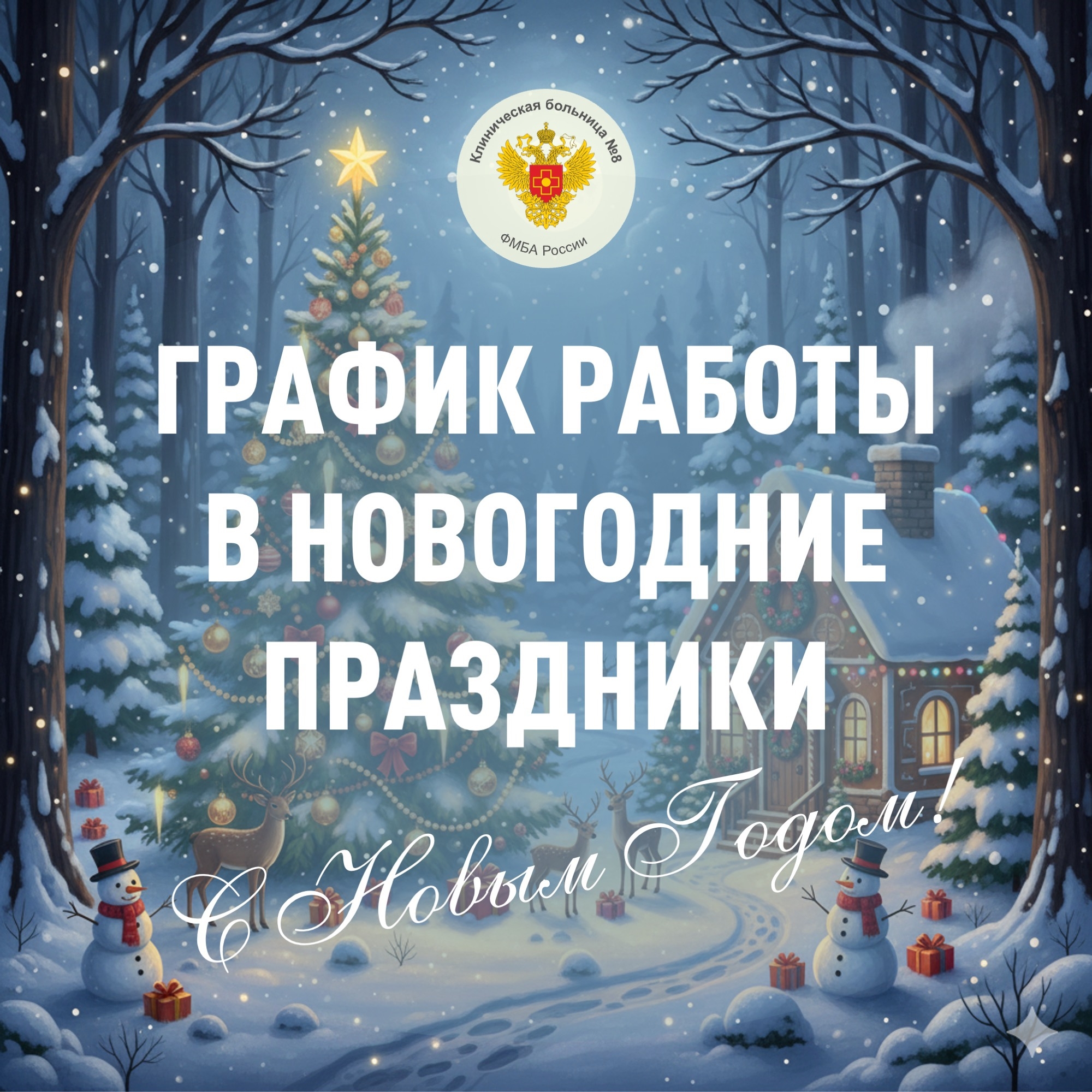 Режим работы Клинической больницы №8 в новогодние праздники